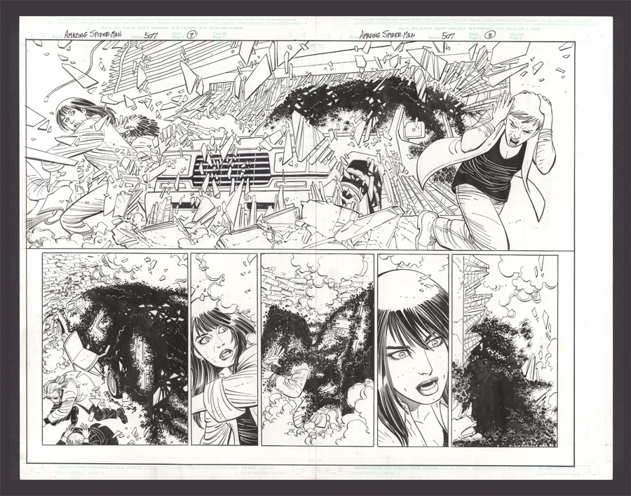 ComicConnect - Romita Jr., John - AMAZING SPIDER-MAN (1963-98; 2003-13) #507  Double Page Spread - VF: 8.0
