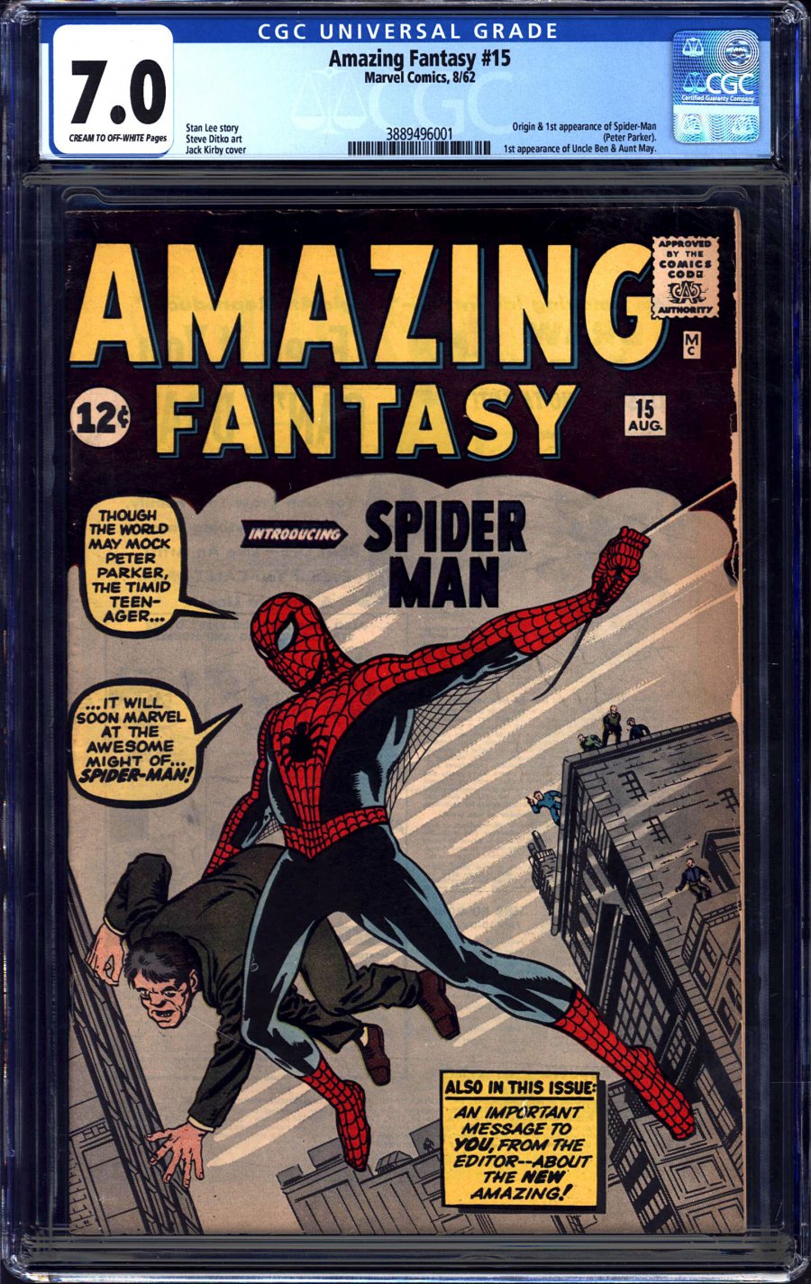 ComicConnect - AMAZING FANTASY #15 - CGC FVF: 7.0