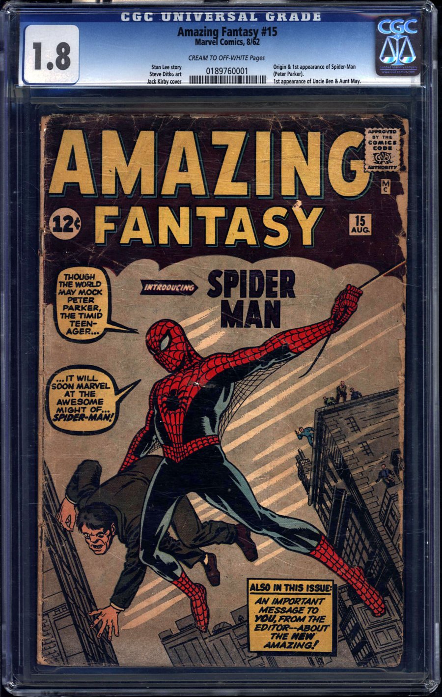 ComicConnect - AMAZING FANTASY #15 - CGC G-: 1.8