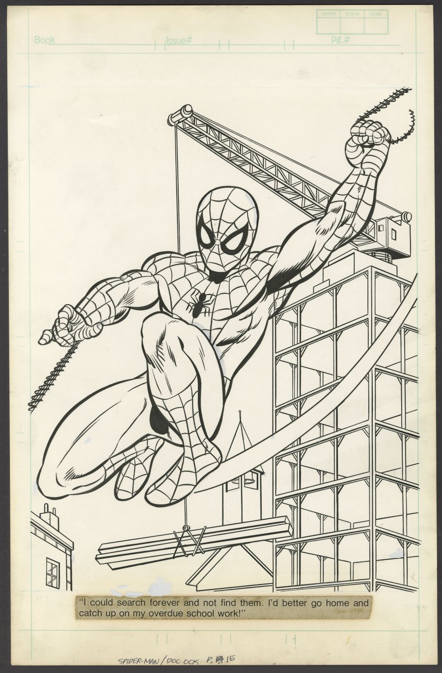 ComicConnect - Kupperberg, Alan - AMAZING SPIDER-MAN COLORING BOOK Splash  Page - VF: 8.0