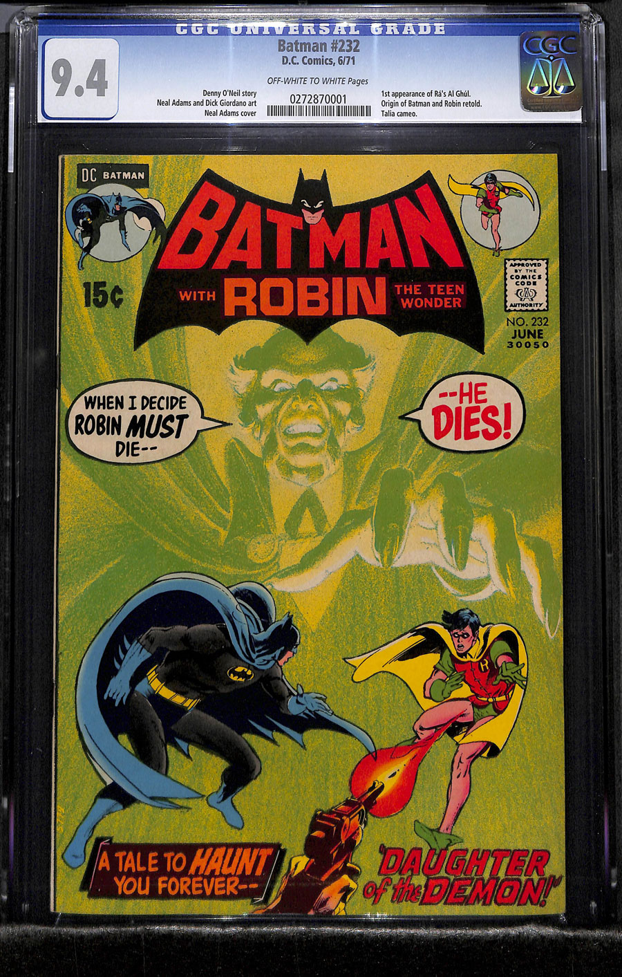 ComicConnect - BATMAN (1940-2011) #232 - CGC NM: 