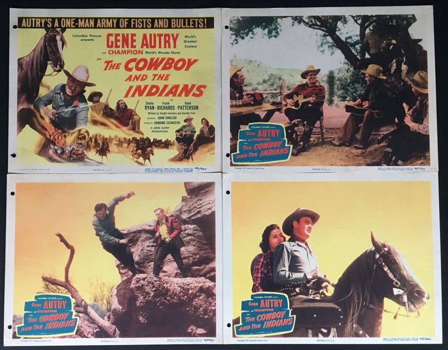 ComicConnect - COWBOY AND THE INDIANS, THE Movie Poster Lobby Cards ...