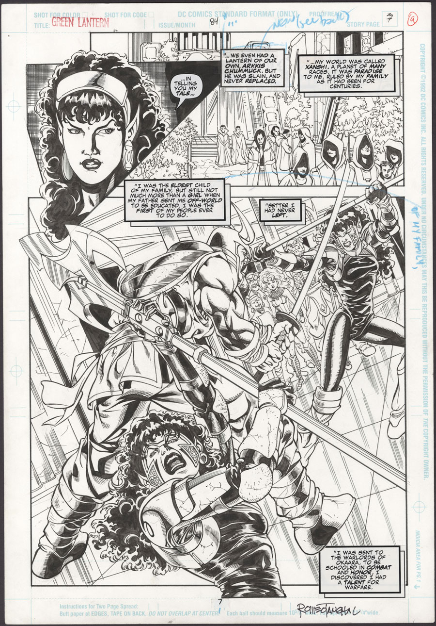 Comicconnect Batista Chris Green Lantern 1990 04 84 Half Splash Vf 8 0