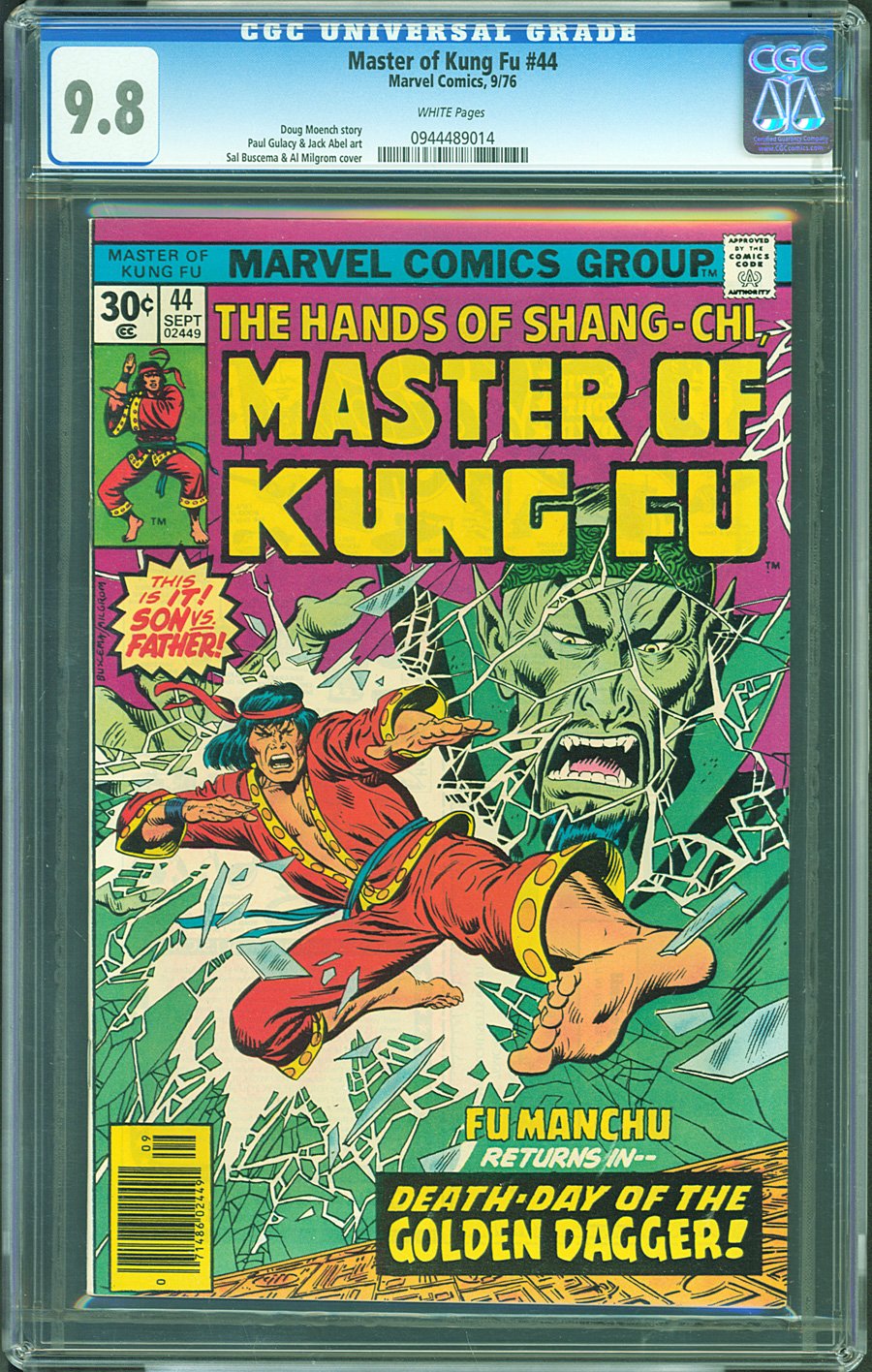master of kung fu comics for sale