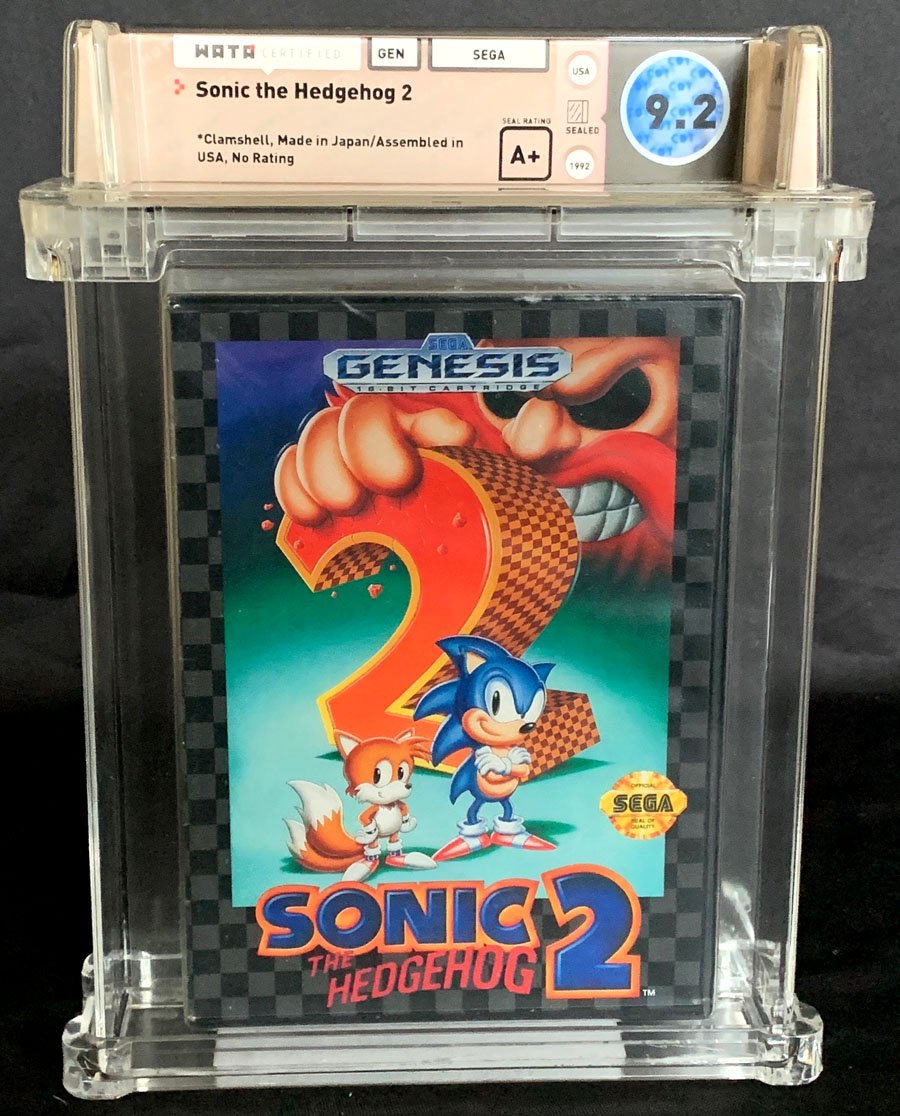 ComicConnect - SONIC THE HEDGEHOG 2(GEN) Video Game - WATA NM-: 9.2