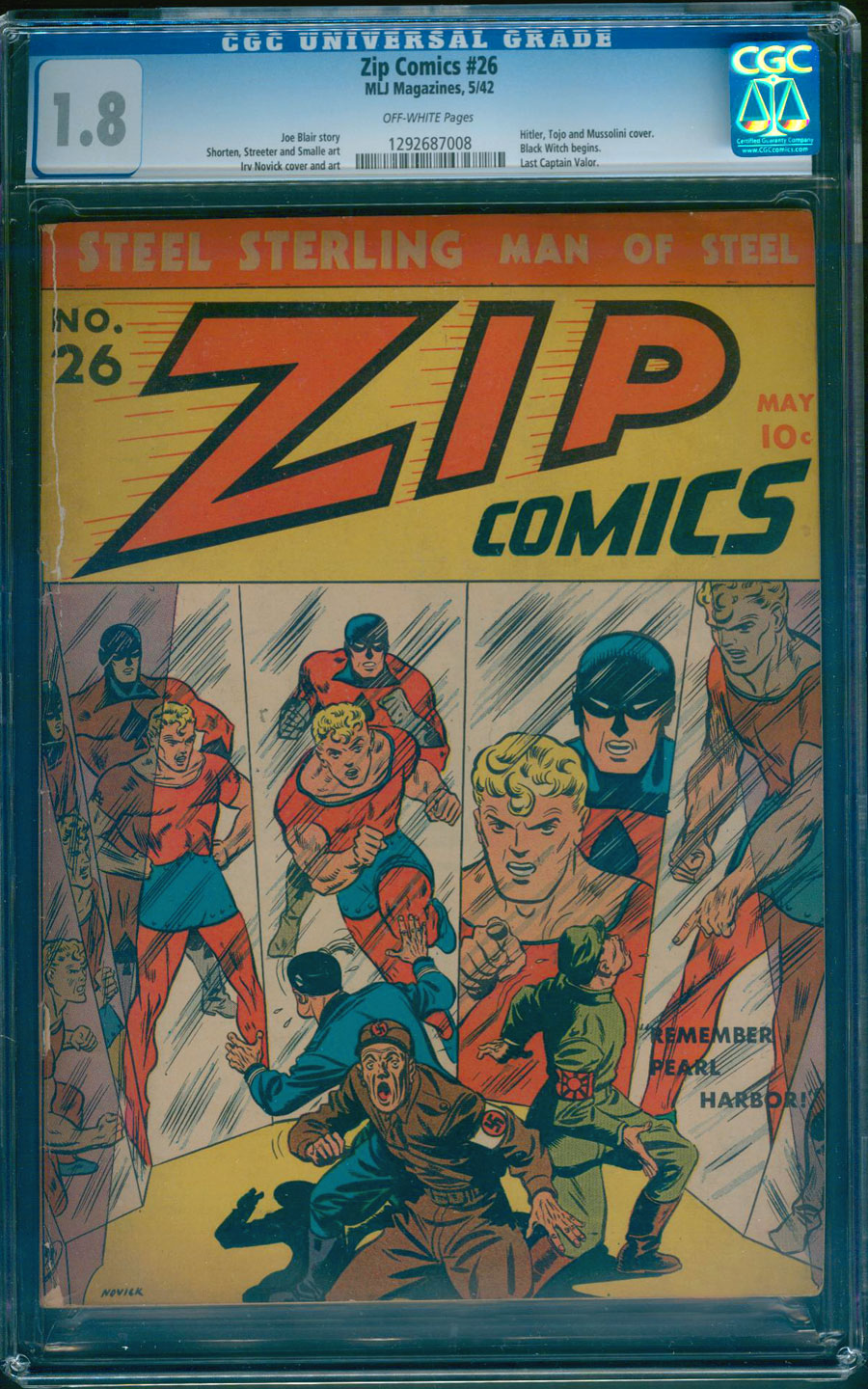 Comicconnect Zip Comics 26 Cgc G 1 8 Comicconnect Zip Comics 26 Cgc G 1 8