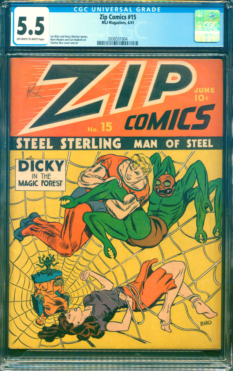 Comicconnect Zip Comics 15 Cgc Fn 5 5 Comicconnect Zip Comics 15 Cgc Fn 5 5