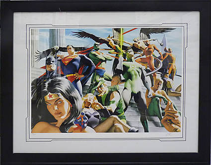 ARENA OF SUPER-HEROES BY ALEX ROSS LIMITED EDITION #0 Litho Comic Art
