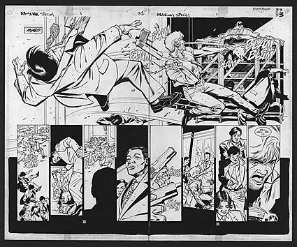 Prentis Rollins - ARSENAL SPECIAL #1 Double Page Spread Comic Art