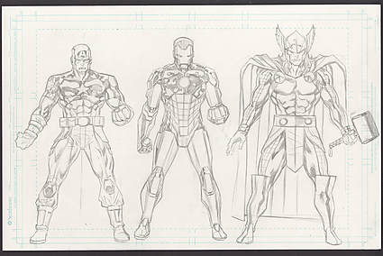 Ken Lashley - AVENGERS, THE (1963-96; 2004) #0 Merchandising Art Comic Art