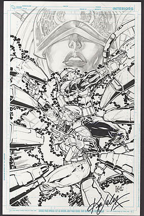 Ken Lashley - BLACKHAWKS (2011-12) #3 Cover Comic Art