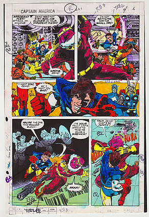 CAPTAIN AMERICA #221 Color Guide Comic Art