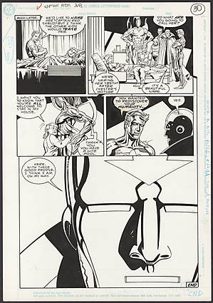 Rafael Kayanan - CAPTAIN ATOM (1987) #38 Half Splash Comic Art