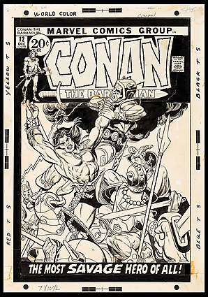 CONAN THE BARBARIAN (1970-93) #12 Cover Comic Art