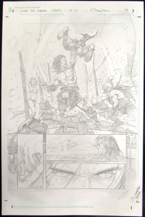 CONAN THE SLAYER #12 Half Splash Comic Art