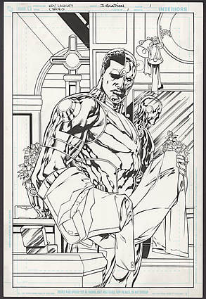Ken Lashley - DC SPECIAL: CYBORG (2008) #1 Splash Page Comic Art