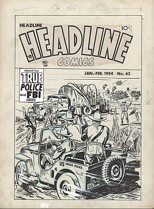 Marvin Stein - HEADLINE COMICS (1943-56) #63 Cover Comic Art
