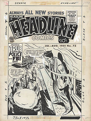 Marvin Stein - HEADLINE COMICS (1943-56) #72 Cover Comic Art