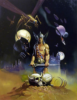 KEN KELLY'S WARLORD OF ANTARES #0 Painting Comic Art