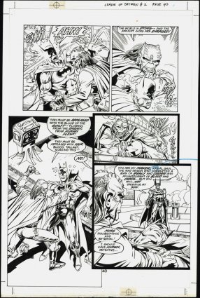 M. D. Bright - LEAGUE OF BATMEN #2 Interior Page Comic Art