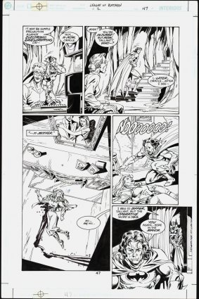M. D. Bright - LEAGUE OF BATMEN #1 Interior Page Comic Art