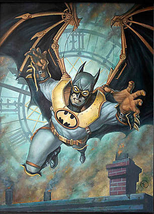 Mark Romanoski - MARK ROMANOSKI STEAM PUNK BATMAN #0 Painting Comic Art