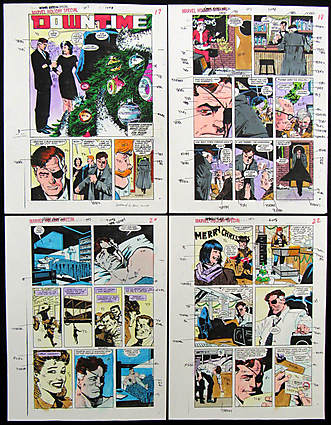 Joe Rosas - MARVEL HOLIDAY SPECIAL #1993 Color Guide Comic Art
