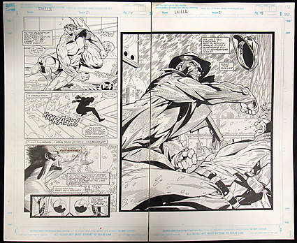 NICK FURY, AGENT OF SHIELD (1989-93) #21 Double Page Spread Comic Art