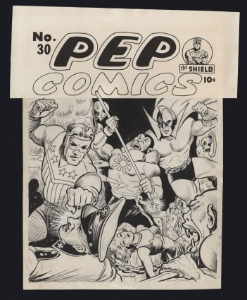 Bob Montana - PEP COMICS (1940-87) #30 Cover Comic Art