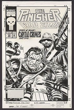 Joe Kubert - PUNISHER: WAR ZONE (1992-95) #33 Cover Comic Art
