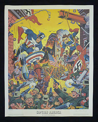 Alex Schomburg - SCHOMBURG CAPTAIN AMERICA PRINT #0 Litho Comic Art