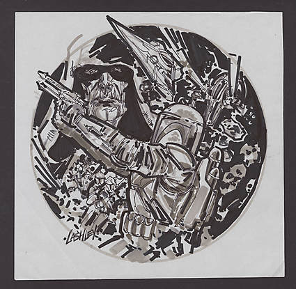 Ken Lashley - STAR WARS CELEBRATION #3 Preliminary Sketch Comic Art