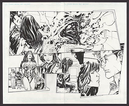 Ken Lashley - SUPERMAN (2011-16) #27 Double Page Spread Comic Art