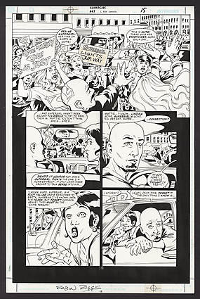 Leonard Kirk - SUPERGIRL (1996-03) #47 Interior Page Comic Art