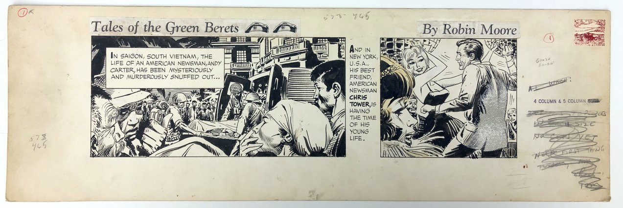 Joe Kubert - TALES OF THE GREEN BERET STRIP ART #1 Strip Art Comic Art