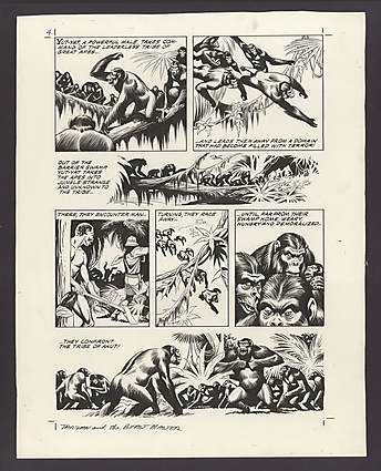 Russ Manning - TARZAN AND THE BEAST MASTER #0 Interior Page Comic Art