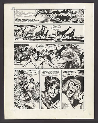 Russ Manning - TARZAN AND THE BEAST MASTER #0 Interior Page Comic Art