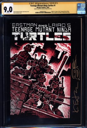 Teenage Mutant Ninja Turtles TEENAGE MUTANT NINJA TURTLES #58 1993 certificado de garantía Corporation 9.0 aún cerrado firmadas y Sketch Eastman 