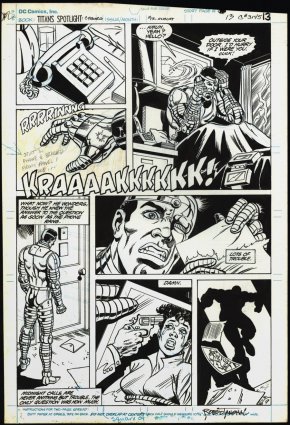 Chuck Patton - TEEN TITANS SPOTLIGHT (1986-88) #13 Interior Page Comic Art