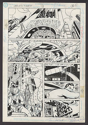 Karl Kesel - WORLD'S FINEST (1990) #1 Interior Page Comic Art