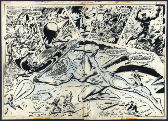 Dave Cockrum - X-MEN (1963-2011) #105 Double Page Spread Comic Art